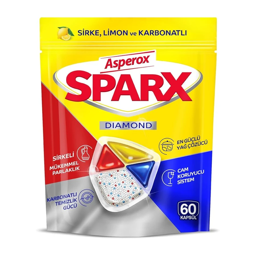 Asperox Sparx Diamond Bulaşık Makinesi Kapsülü 60 Adet
