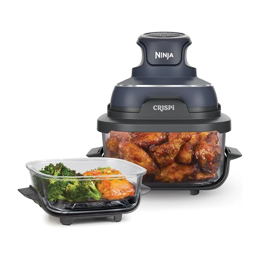 Ninja CRISPi 4-in-1 Taşınabilir Cam Hazneli Pişirme Sistemi - Blue FN101EUGY