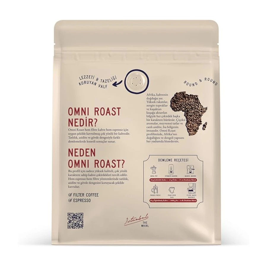 THE WHIRL Omni Roast East Africa Çekirdek 500 g