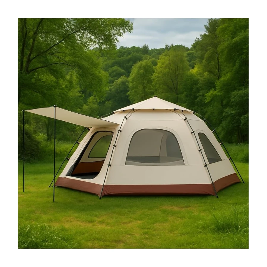 8-10 Kişilik Otomatik 4 Mevsim Kamp Çadırı | 280X280X155 Cm | Su Geçirmez, Hızlı Kurulum, Geniş Alan