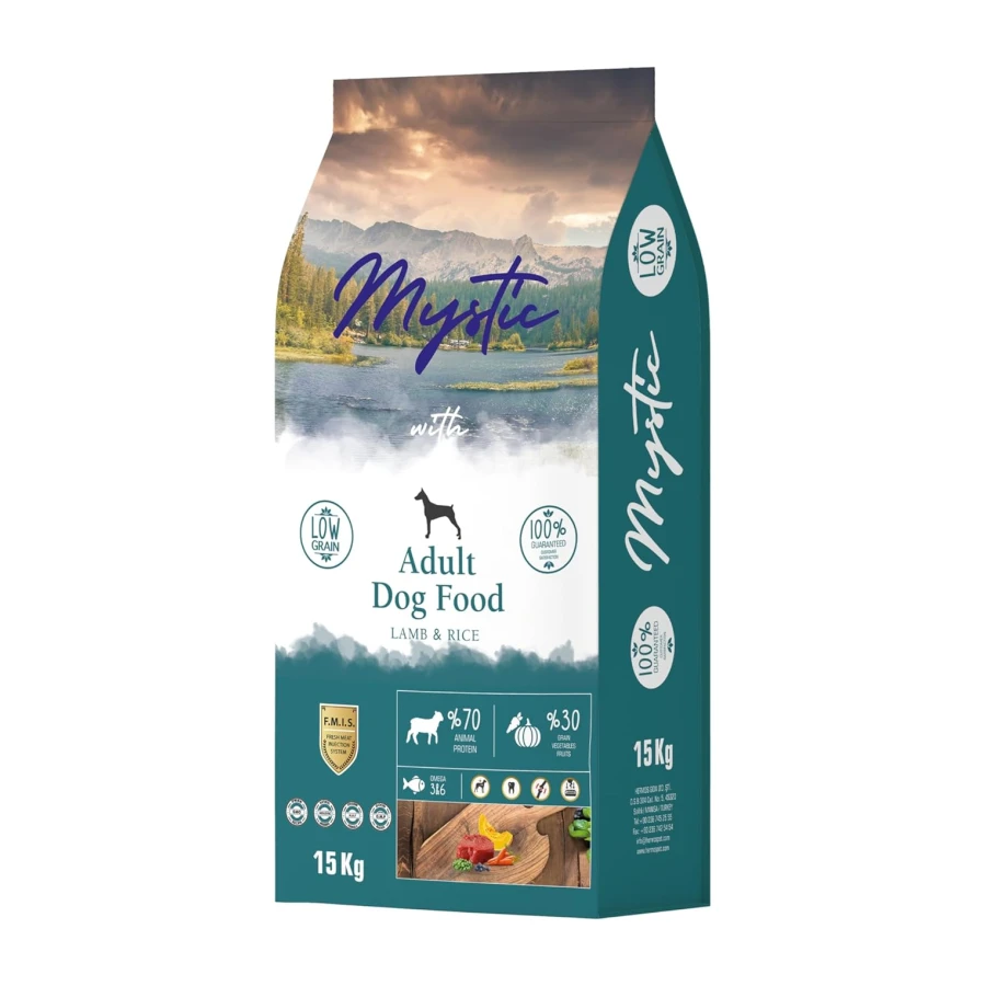 Mystic Az Tahıllı Yetişkin Köpek Maması Kuzulu 15 KG