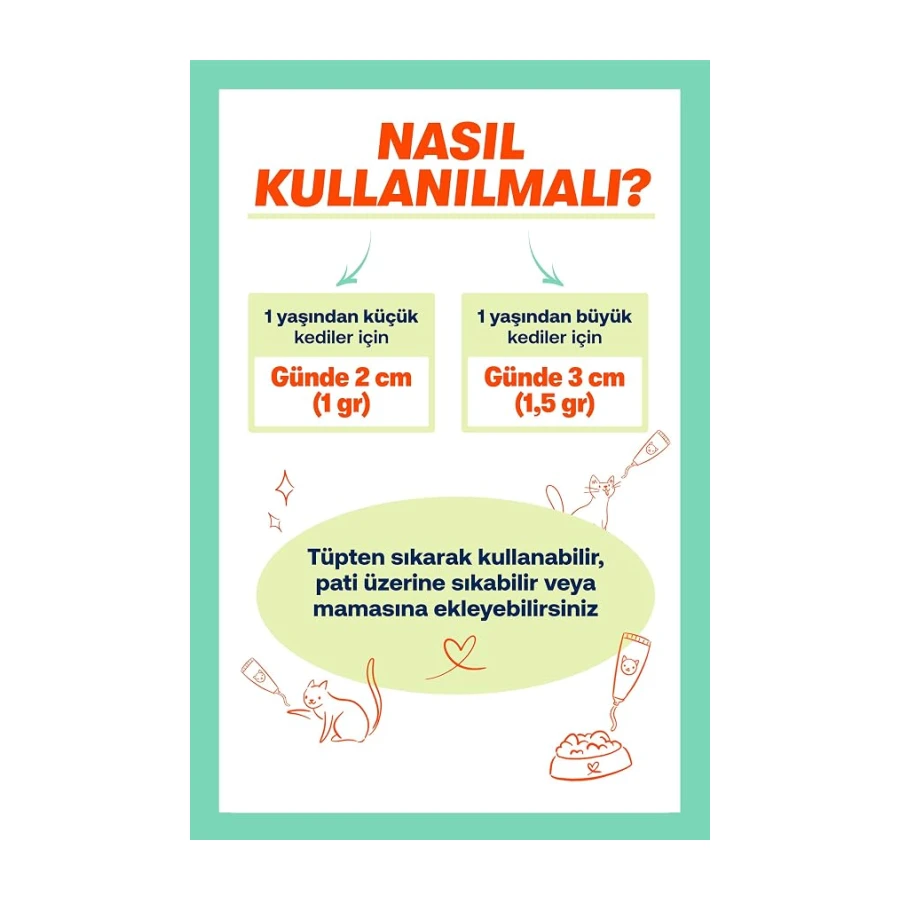 Biofeline Kısır Kediler İçin Multivitaminli Malt Macun 100g ve Sterile Paste