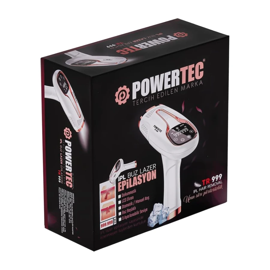 POWERTEC TR-999 İPL Lazer Epilasyon Cihazı 999.999 Atım Otomatik/Manuel Mod