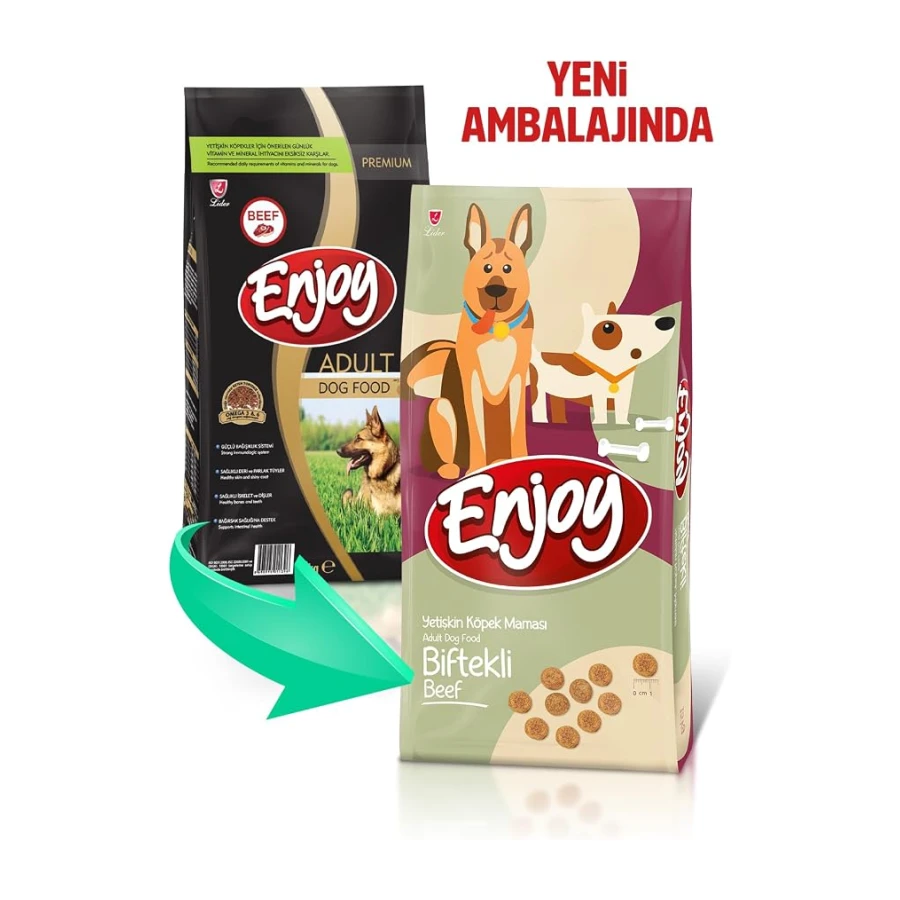 Enjoy Biftekli Yetişkin Köpek Maması 15 Kg