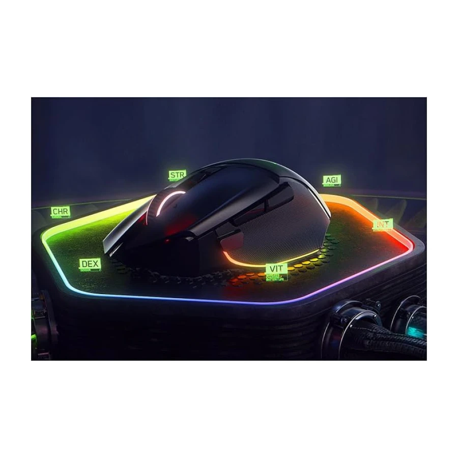 Razer Basilisk V3 Pro - Kablosuz Oyun Mouse'u (Razer HyperScroll Tilt Wheel, Focus Pro 30K Optik Sensör, HyperSpeed Kablosuz, 13 Bölgeli Chroma Aydınlatma, 10+1 Programlanabilir Düğme) Siyah