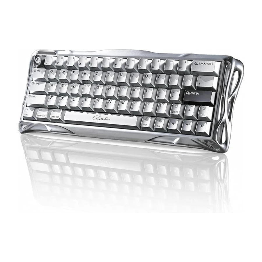 GravaStar Mercury V60 Pro Manyetik Switch Gaming Klavye, Kablolu, İngilizce Q, Deluxe Edition (Chrome Silver)