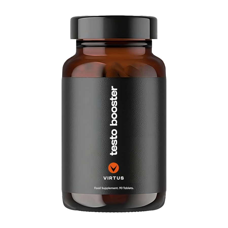 Virtus Testo Booster, Doğal Testosteron Destekleyici, 9 Bileşenli Formül, Tribulus Terrestris, Kore Ginsengi, Çemen Ekstresi, Vitamin ve Mineral Takviyesi