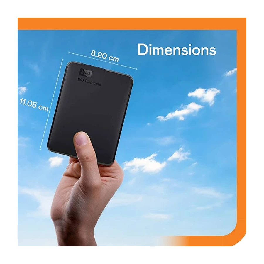 WD Elements Portable Taşınabilir Disk, 2 TB, HDD