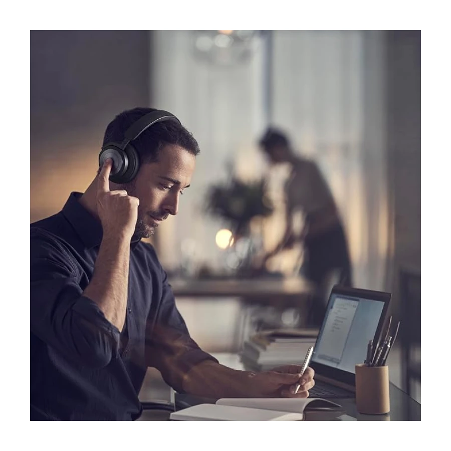 BANG & OLUFSEN Beoplay HX - Kablosuz Kulak Üstü Kulaklık - Adaptif Gürültü Engelleme, Konforlu Kulak Pedleri, Hafif Tasarım, 35 Saat Batarya Süresi - Antrasit