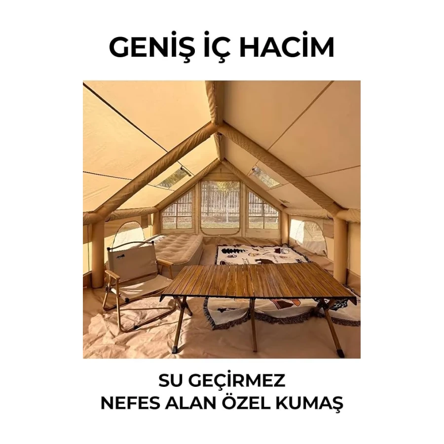 ROBO 12 Kişilik 4 Mevsim Şişme Kamp Çadırı