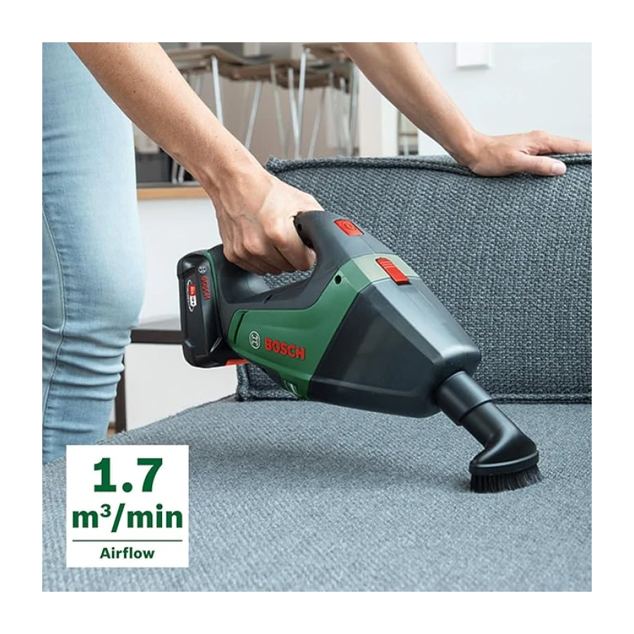 Bosch Akülü Elektrikli Süpürge (0.5 L Hazne, 15.3 x 5.8 x 8.3 cm, 18 Volt, Akü dahil değildir)