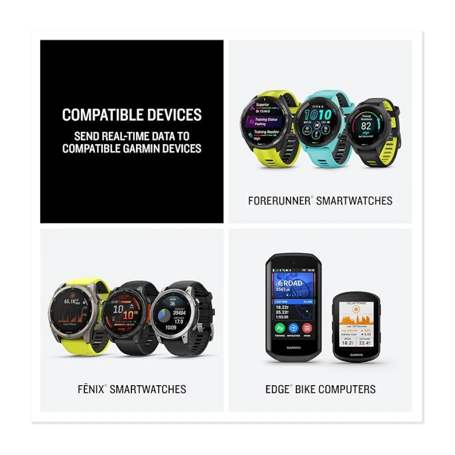 Garmin® HRM 600 Premium kalp atış hızı monitörü, doğru nabız ve HRV verileri, koşu dinamiği, bağımsız aktivite kaydı, M-XL
