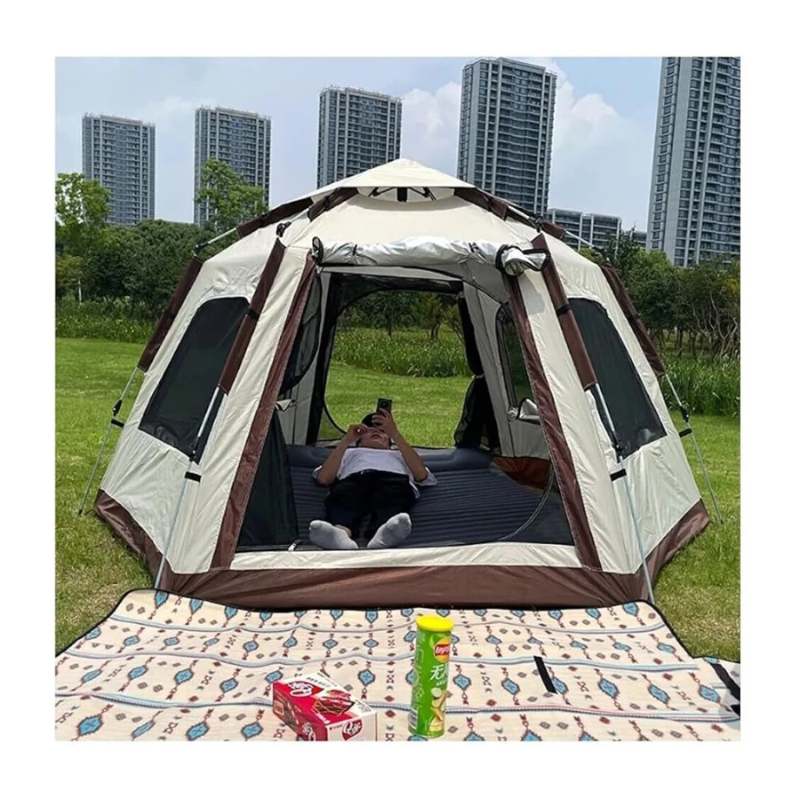 8-10 Kişilik Otomatik 4 Mevsim Kamp Çadırı | 280X280X155 Cm | Su Geçirmez, Hızlı Kurulum, Geniş Alan