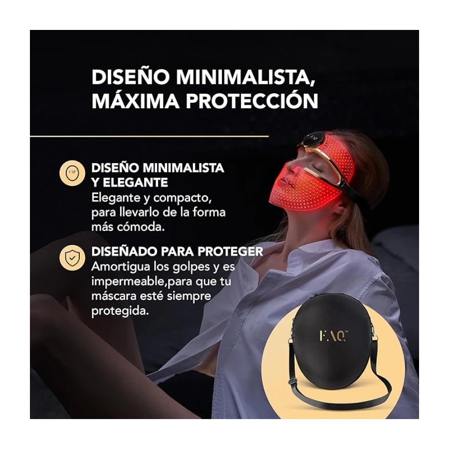 FAQ 200 Taşıma Çantası – FAQ 201 & 202 LED Işıklı Yüz Maskeleri için Dayanıklı Cilt Bakım Ürünü Saklama Çözümü – Hafif & Seyahat Dostu LED'li Yaşlanma Karşıtı Yüz Maskesi Çantası