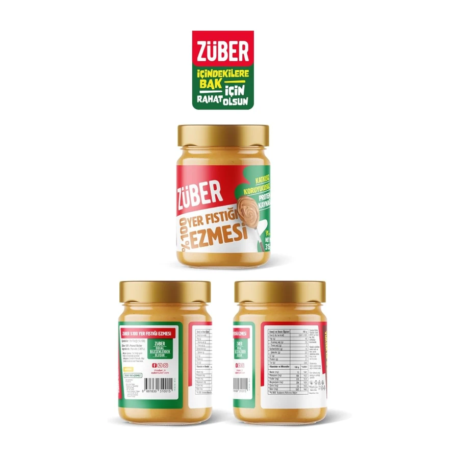 Züber%100 Fıstık Ezmesi 315 Gr
