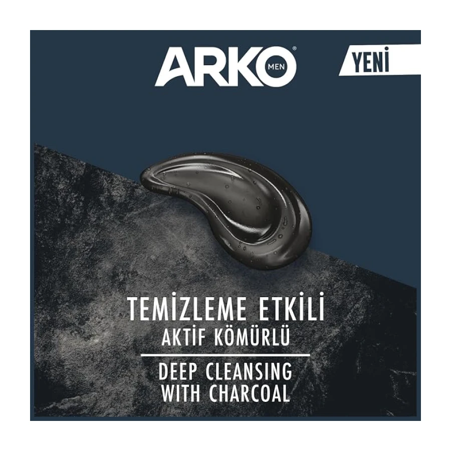 Arko Men Tıraş Jeli Black Aktif Kömürlü 200 Ml