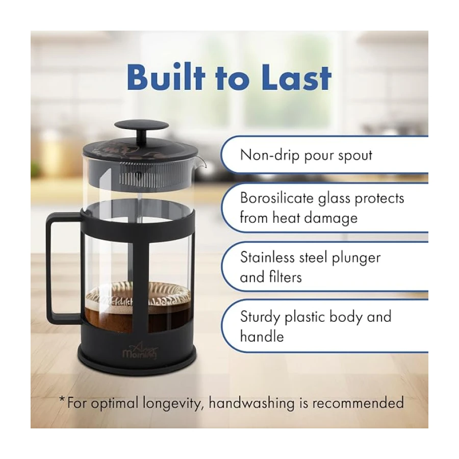 Any Morning FY04 Kahve ve Bitki Çayı için French Press, 800 ML
