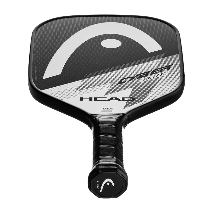 Head Cyber Elite Pickleball Paddle, Fiberglas Yüzey, Siyah/Beyaz Renk, Orta Seviyelere Başlıyor