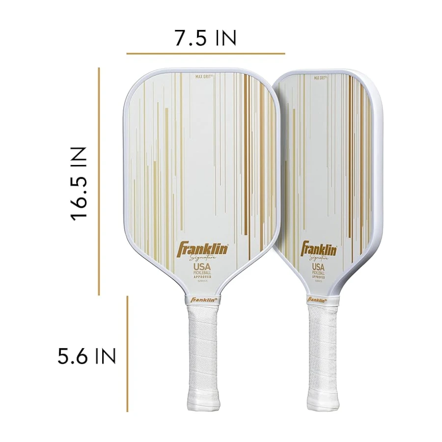 Franklin Sports Pro Pickleball Paddel – Signature Series Pro Pickleball Paddel mit MaxGrit Oberfläche – USA Pickleball (USAPA) zugelassenes Turnier-Pickleball-Paddel