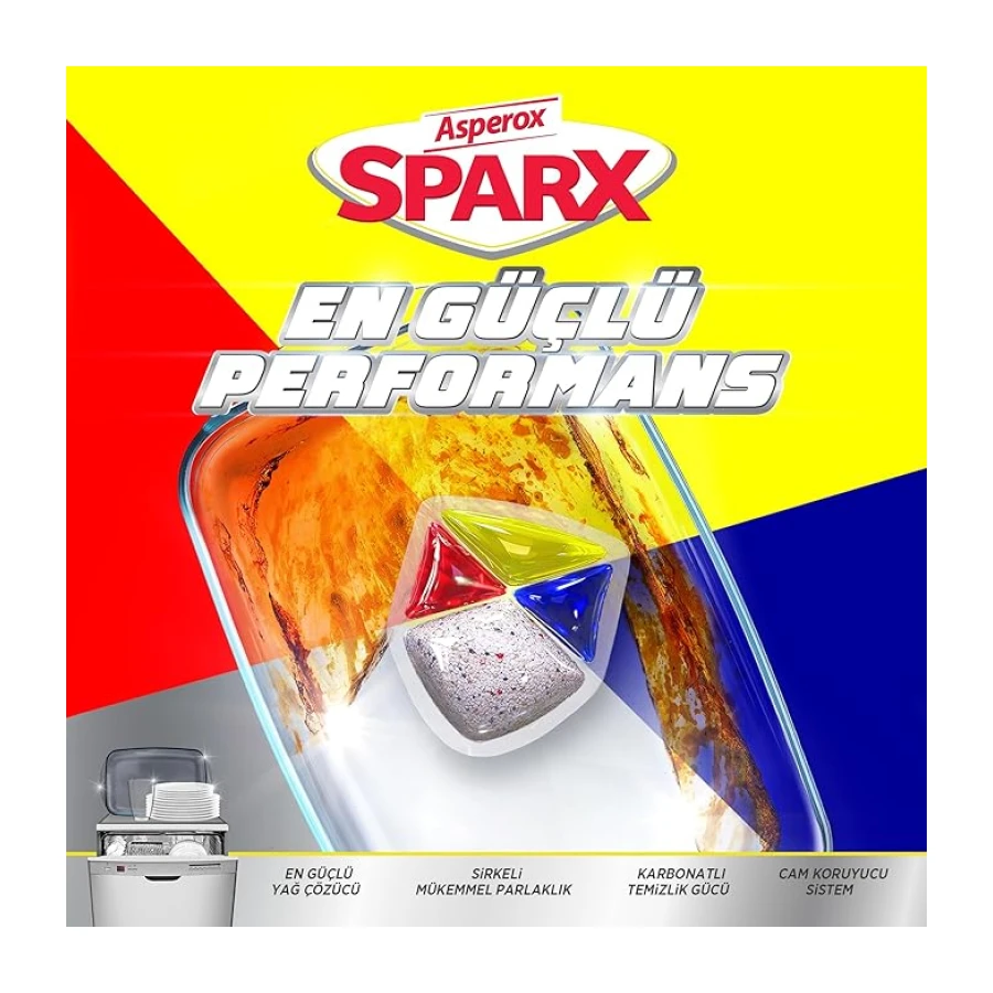 Asperox Sparx Diamond Bulaşık Makinesi Kapsülü 60 Adet