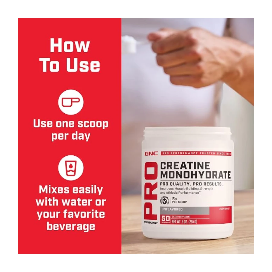 GNC Creatine Monohydrate 255G Spor Takviyesi
