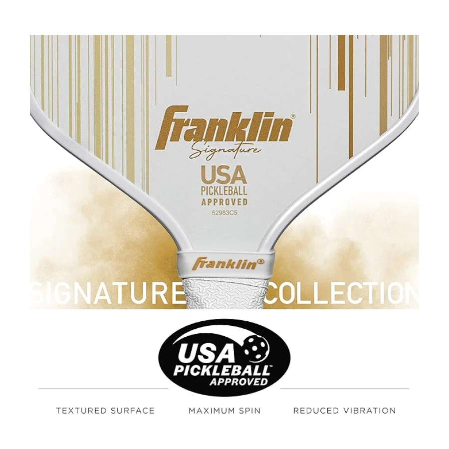Franklin Sports Pro Pickleball Paddel – Signature Series Pro Pickleball Paddel mit MaxGrit Oberfläche – USA Pickleball (USAPA) zugelassenes Turnier-Pickleball-Paddel