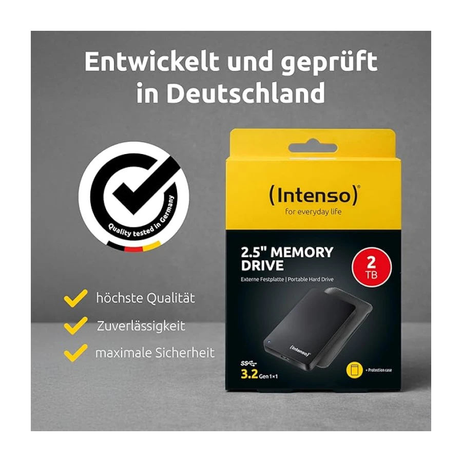 Intenso Memory Board 2TB 2.5 USB 3.0 Taşınabilir Disk - Gümüş