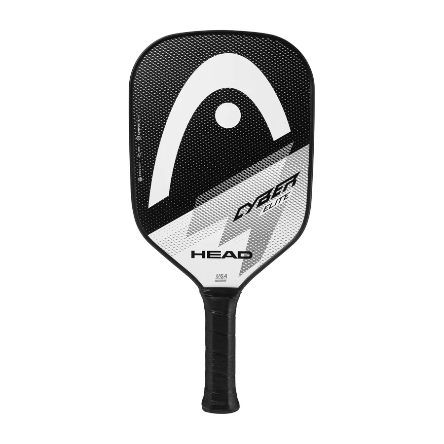 Head Cyber Elite Pickleball Paddle, Fiberglas Yüzey, Siyah/Beyaz Renk, Orta Seviyelere Başlıyor