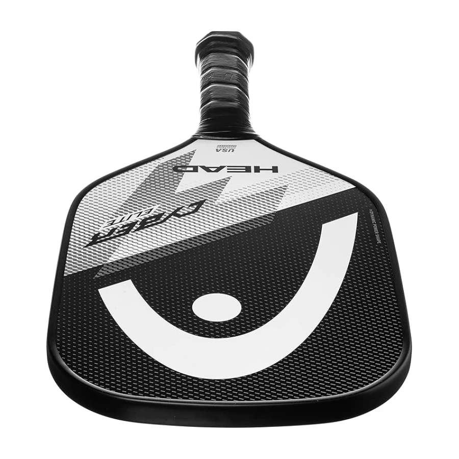 Head Cyber Elite Pickleball Paddle, Fiberglas Yüzey, Siyah/Beyaz Renk, Orta Seviyelere Başlıyor