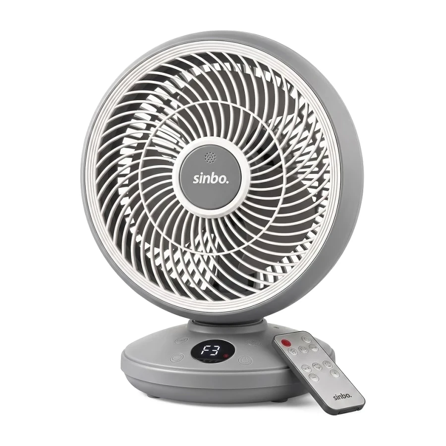 Sinbo SF-7702 Sessiz Masaüstü Vantilatör | Kumandalı Mini Fan | Otomatik Salınımlı Aroma Hazneli