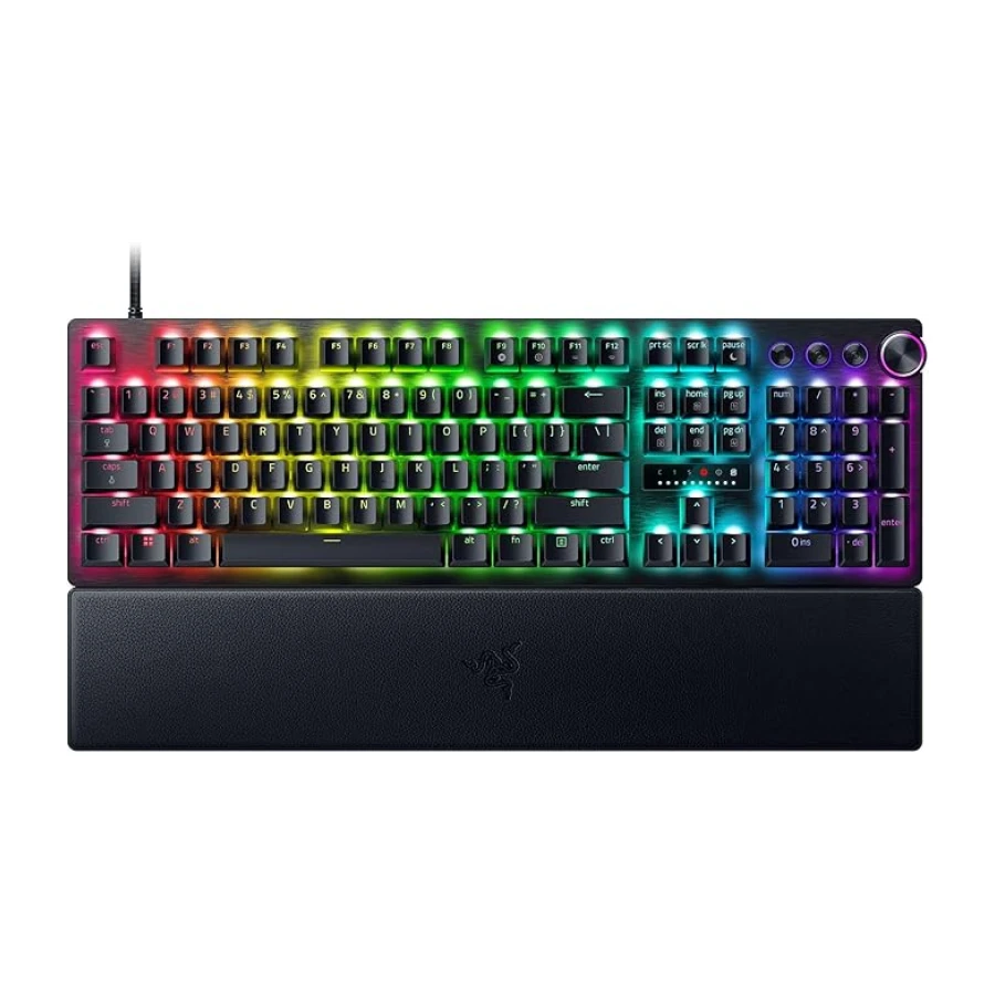 Razer Huntsman V3 Pro - Analog Optik E-Spor Klavye - Razer Snap Tap & Hızlı Ateş Tetikleyici (Çok Fonksiyonlu Dijital Düğme, Dokulu Doubleshot PBT Tuş Başlıkları) ABD Düzeni | Siyah