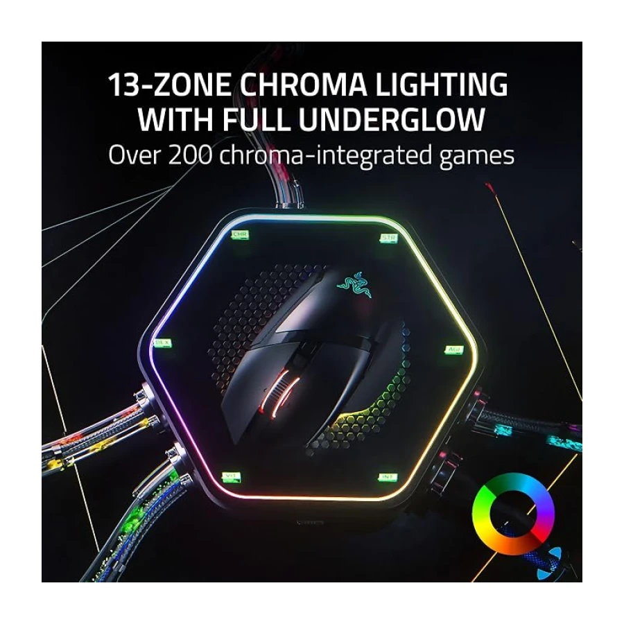 Razer Basilisk V3 Pro - Kablosuz Oyun Mouse'u (Razer HyperScroll Tilt Wheel, Focus Pro 30K Optik Sensör, HyperSpeed Kablosuz, 13 Bölgeli Chroma Aydınlatma, 10+1 Programlanabilir Düğme) Siyah