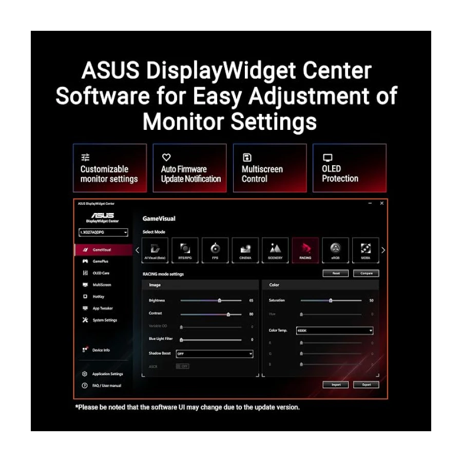 ASUS ROG STRIX XG32UCDS 31.5 QD-OLED 3840x2160 0.03ms 165Hz 1000cd DP HDMI USB-C VESA 3YIL ELMB, HDR 400 True Black, YÜKSEKLİK AYARLI,NEO YAKINLIK SENSÖRÜ,%99 DCI-P3,HDR USB-C PD15W MONİTÖR