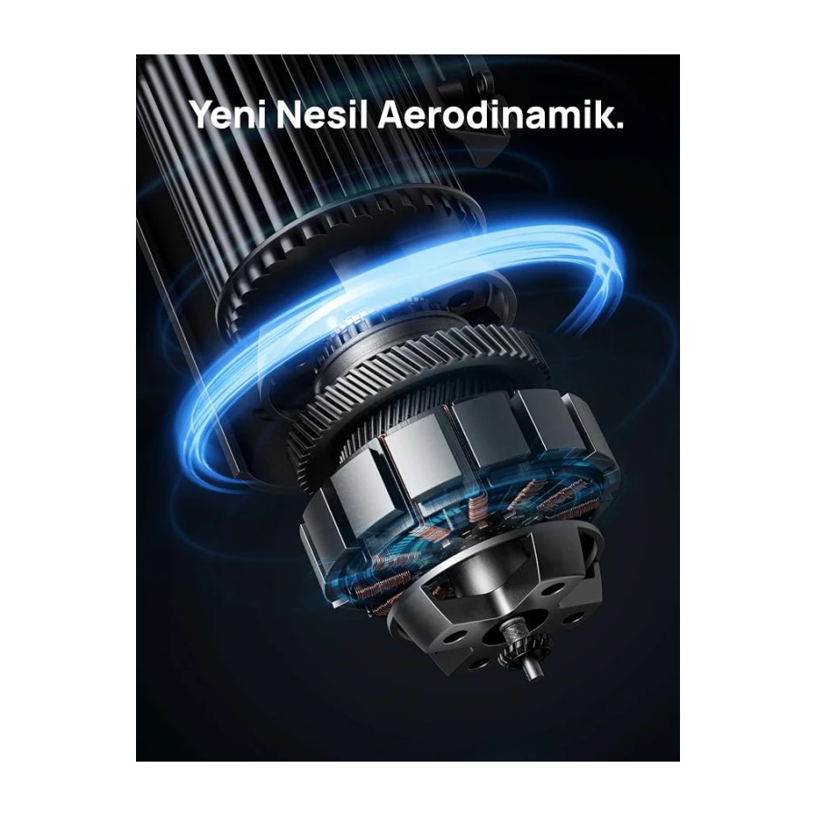 DREO 25 dB Akıllı Sessiz Kule Tipi Fan, 8 m/s Hava Akışı, 8 Hız Kademesi, 4 Çalışma Modu, DC Motorlu Serinletme, 90° Salınım, Kanatsız Tasarım, 8 Saat Zamanlayıcı, Wi-Fi/Alexa/Uzaktan Kumanda Desteği