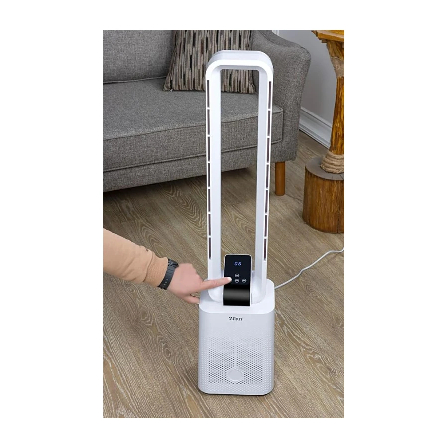 Zilan ZLN1085 Kule Tipi Vantilatör | Uzaktan Kumanda | Geniş Salınım |12 Hız Ayarı Diğital Fan