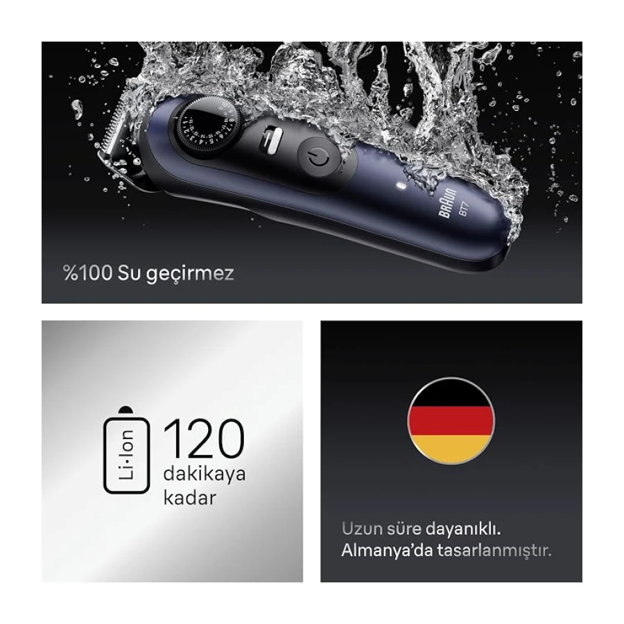 Braun Sakal Düzeltici Series 7, +10 Berber Ekipmanları, 40 Uzunluk, ProBlade, BT7540