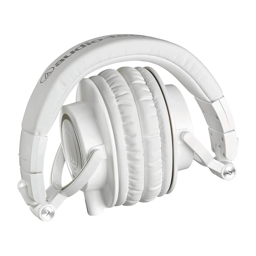 Audio-Technica M50xWH Stüdyo Kulaklık Beyaz Kablolu, Kapalı - Creators, DJ'ler, Podcasting, Kayıt ve İzleme için