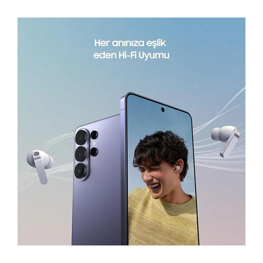 Samsung Galaxy Buds4 Pro Bluetooth Kulaklık, Siyah, Metal Gövde, 2 Yollu Hoparlör & Çift Amplifikatör, Geliştirilmiş ANC, Adaptif Gürültü Kontrolü