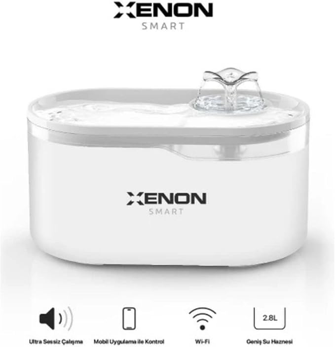 Xenon Smart Akıllı Otomatik Kedi Köpek Mama Kabı Programlanabilir Besleme Kasesi ve Su Pınarı Sebili 2'li Pet Ürünleri Evcil Hayvan Başlangıç Seti