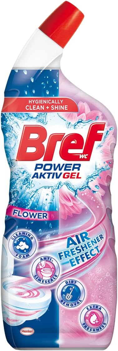 Bref WC Power Aktiv Jel Çiçek Kokulu Tuvalet Temizleyici 1 x 700 ml, Jel Çiçek 700 ml