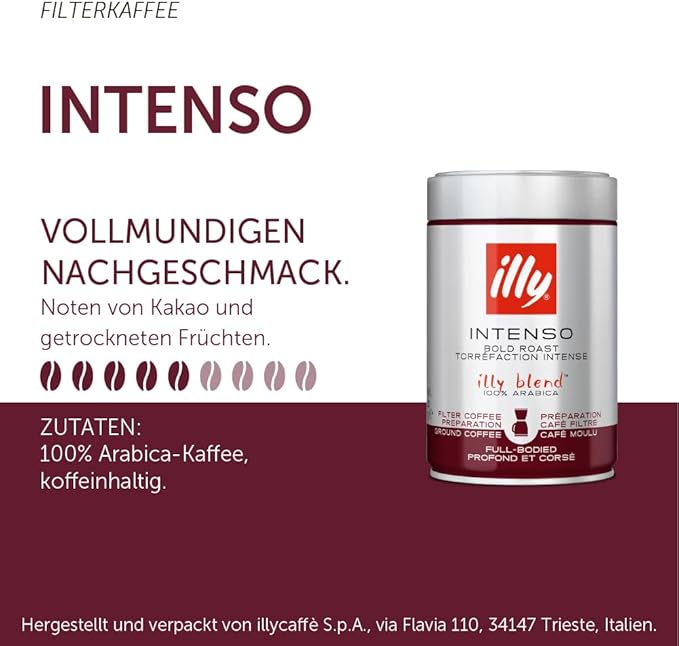illy Filtre Kahve Koyu Kavrulmuş,250 Gr