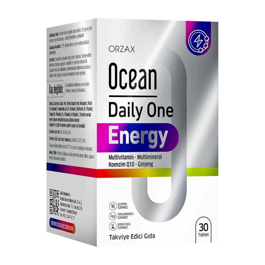 Ocean Daily One Energy Multivitamin & Multimineral 30 Tablet Takviye Edici Gıda