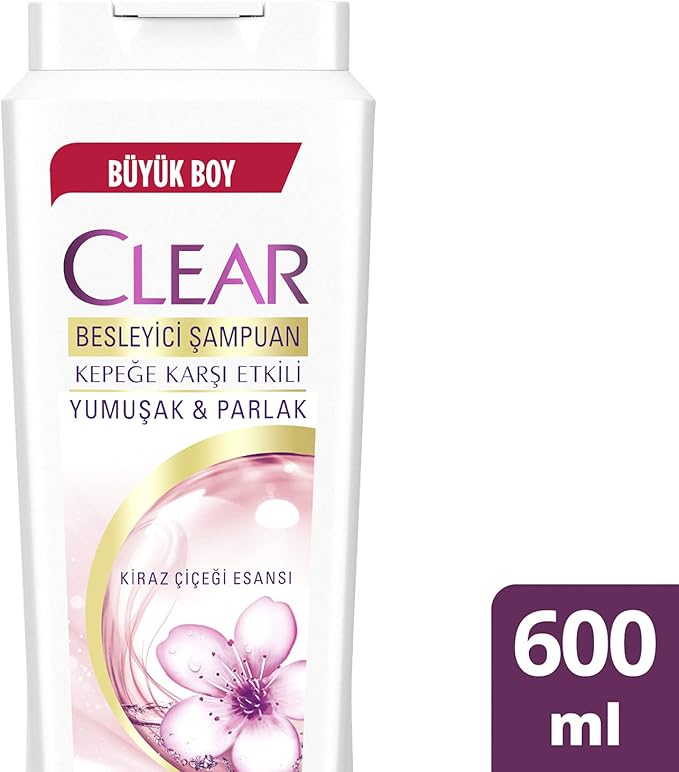 Clear Besleyici Şampuan Kepeğe Karşı Etkili Yumuşak ve Parlak Saçlar 600 ml