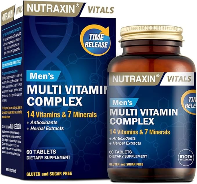 Nutraxin Men's Multi Vitamin Complex 60 Tablet Takviye Edici Gıda