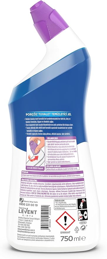 Porçöz Tuvalet Temizleyici Jel Orkide Kokulu 750 ml