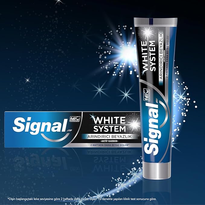 Signal White System Diş Macunu Arındırıcı Beyazlık Aktif Karbon 75 ml