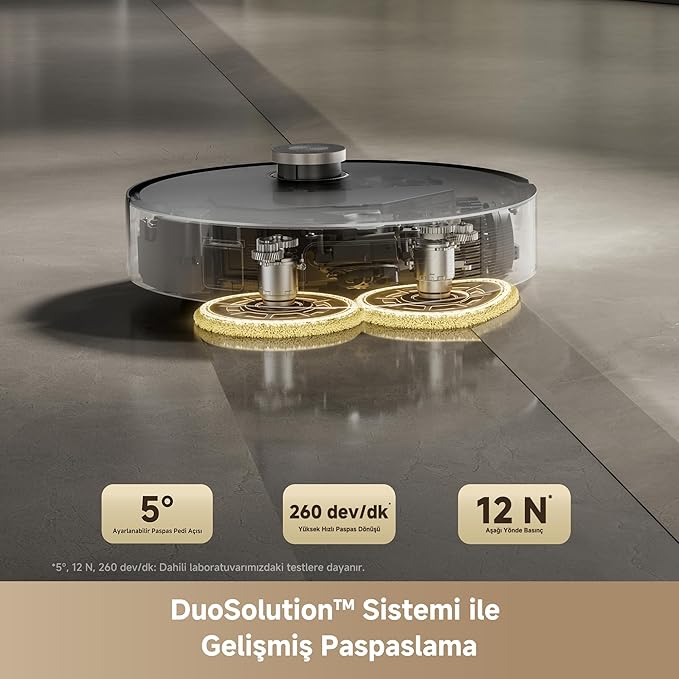 MOVA MOBIUS 60 MopSwap™ Sistemli Robot Süpürge, 30.000 Pa Emiş Gücü, Dinamik Emiş Koruma Sistemi, 8 cm’ye Kadar Engel Aşma, 100 °C ile Yıkama Sistemi, 3 Yıl Garanti