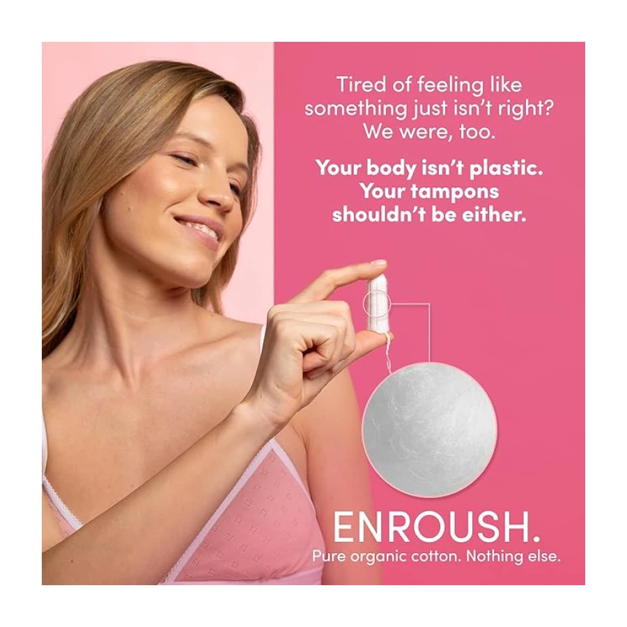 ENROUSH%100 Organik Pamuklu Tampon