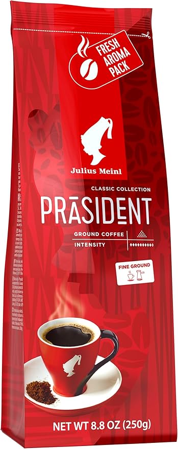Julius Meinl Präsident Blend Öğütülmüş Filtre Kahve, Orta Kavrulmuş, Yumuşak İçim 220 g