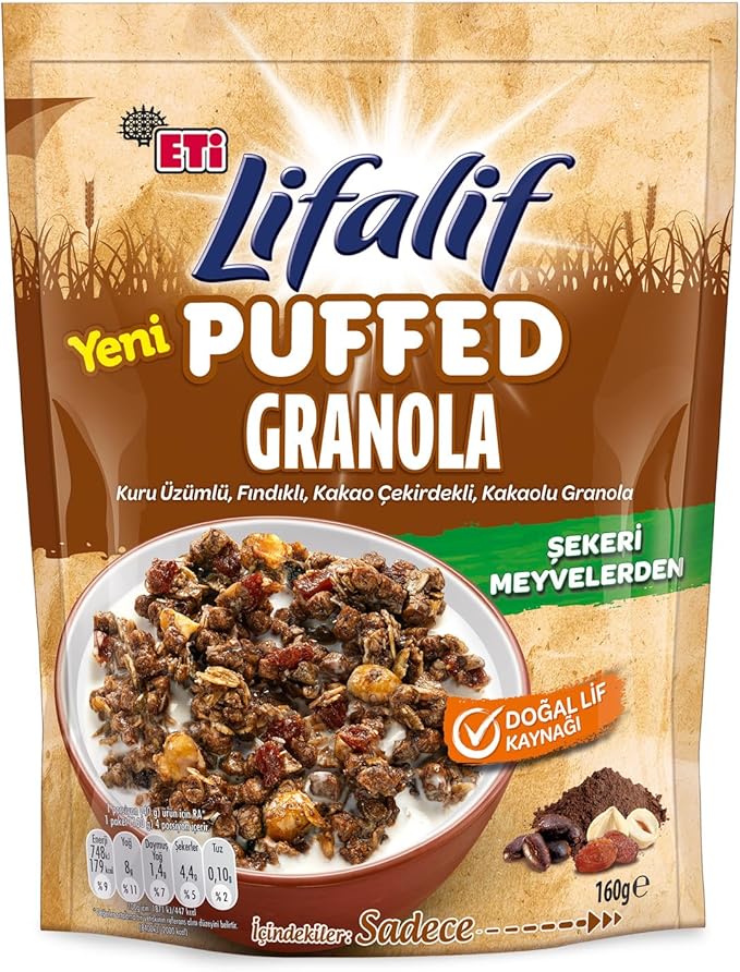 Eti Lifalif Puffed Kakaolu Granola 160 g
